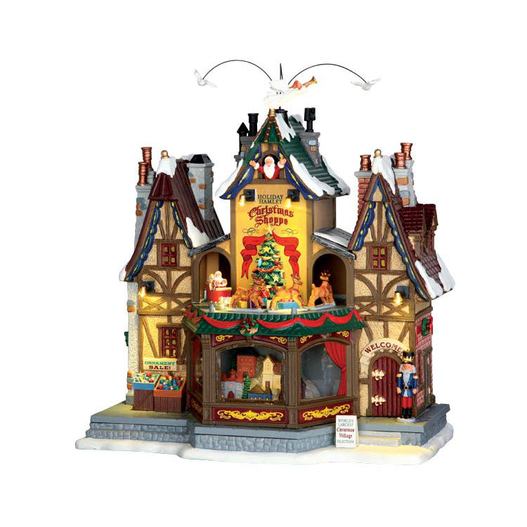 LEMAX Holiday Hamlet Christmas Shoppe, with 4.5V Adaptor #55026